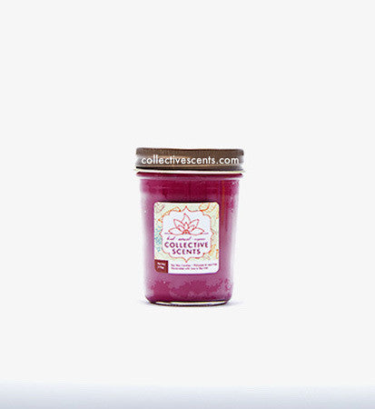 Apple Cinnamon  in merlot red color is a warm and shooting scent that brings comfort and welcoming feeling to your home./Collectivescents.com