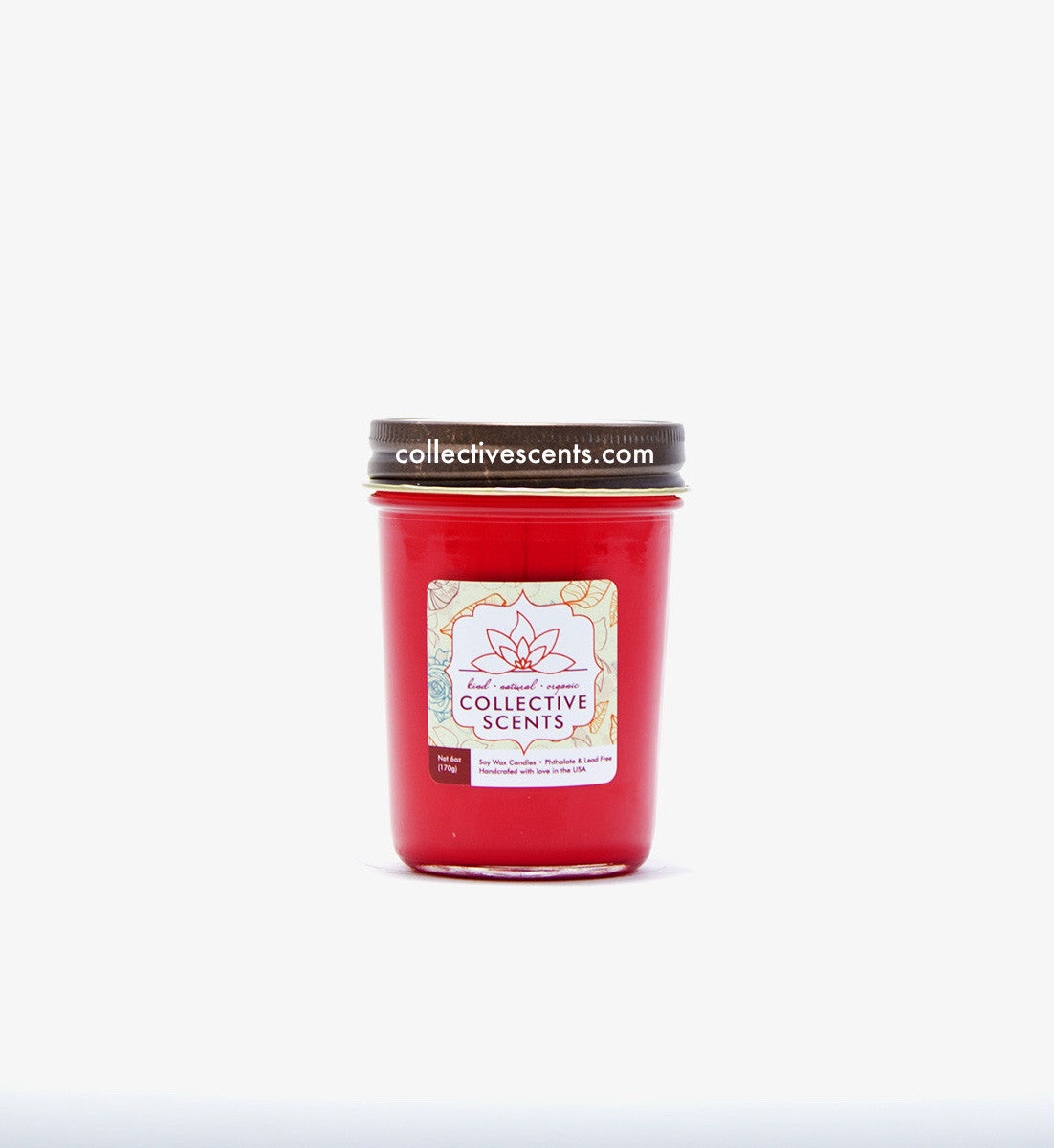 8oz jar Watermelon Soy Candle/Collectivescents.com